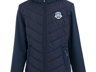 kurtka Steeds Tine, r. 128 cm, granatowa, softshell, z kapturem, bdb