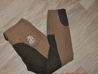 bryczesy Black Forest, r. 42, damskie, brązowe, pełny lej, bdb