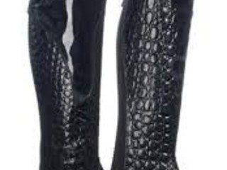 czapsy Rider Pro Elise, r. XS, czarne, lakierowane, croco, NOWE