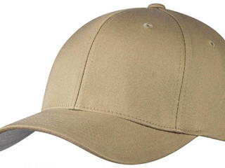 czapki z daszkiem Flexfit, r. XS-S (53-55 cm), beżowa, męska, bdb