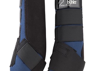 ochraniacze Felix Buhler Allround Protection, granatowe, r. cob, tyły, 2 szt, bdb