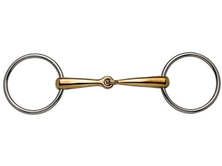 wędzidło Gold Medal, r. 12,5 cm, pojedynczo łamane, stan bdb