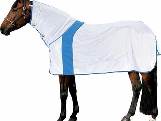 derka Felix Buhler Zip, biała, r. 125 cm, siatkowa, przeciw owadom, z kapturem, jak nowa(4)