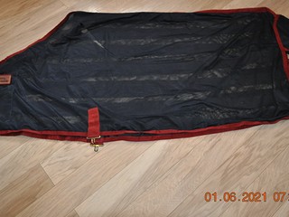 derka siatkowa Thermo Master , r. 115 cm, granatowa, przeciw owadom, jak nowa, z wadą