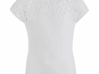 bluzka, koszulka Felix Buhler Lacey, r. 152 cm, biała, bdb
