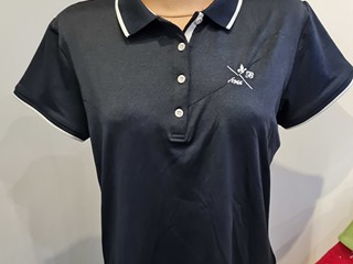 bluzka polo Felix Buhler , granatowa, r. L, damska, jak Nowa z wadą