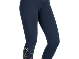 legginsy do woltyżerki- Steeds Diamonds, termoaktywne, r. 128, granatowe, bdb, z wadą