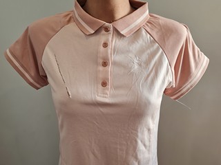 bluzka, koszulka felix Buhler polo, r. S, pudrowy róż, bdb z wadą