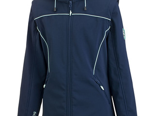 kurtka Steeds Liane, r. 152 cm, granatowa, młodzieżowa, softshell, 2w1, używana, z wadą (1)