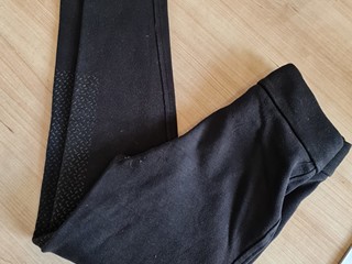bryczesy Equilibre, r. 140 cm, dziecięce, czarne, lej silikonowy, używane (1)