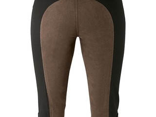 bryczesy Equilibre Super-Stretch Two Tone, r. 42, czarno-brązowe (schwarz), pełny lej, damskie, stan bdb