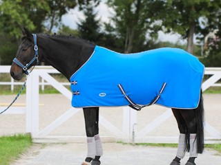 Derka York Britta z pasami niebieska 95cm i 105 cm inne rozmiary na zamówienie
