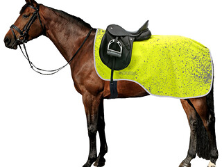 derka Steeds Reflex, r. 145 cm, odblaskowa, treningowa, jak nowa, z wadą