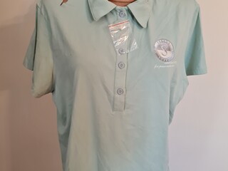 bluzka Steeds Lina, r. XXXL, polo, miętowa, bdb, z wadą