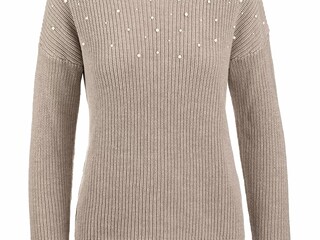 sweter Felix Buhler Clara, r. M , beżowy , z perełkami , bdb