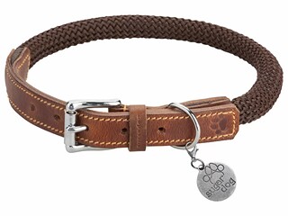 obroża Sugar Dog Nature Rope, brązowa, r. M, jak nowa