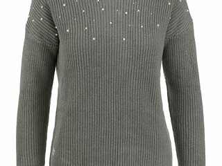 sweter Felix Buhler Clara, r. XL , zielony , z perełkami , bdb