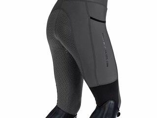 bryczesy Felix Buhler Carina, legginsy, szare, r. 44, pełny silikonowy lej, NOWE