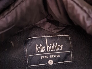 kurtka Felix Buhler Ella, r. S, granatowa, z kapturem, bdb z wadą