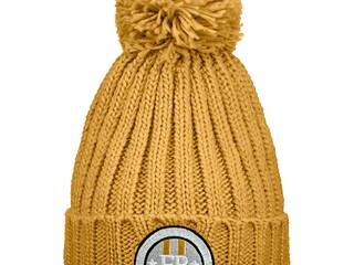 czapka Felix Buhler Lenya, z pomponem, żółta (golden mango), damska, NOWA