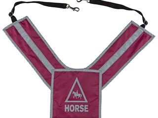 napierśnik Steeds, jagodowy, r. PONY, odblaskowy, używany
