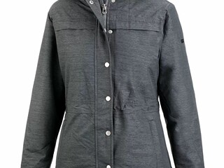 kurtka, parka Stonedeek, r. S, szara, damska, z kapturem, zimowa, z futerkiem, jak nowa