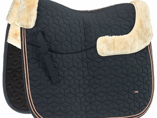 czaprak Showmaster Just Sparkle DR, full, granatowy, z futrem, NOWY