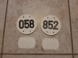 Numerki startowe 2 szt.