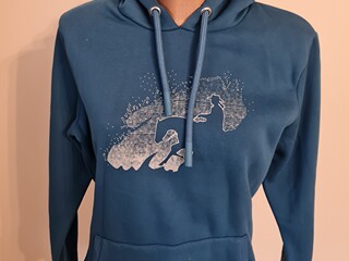bluza Stonedeek Kamala, r. M, petrol, ocieplana, , z kapturem, jak nowa