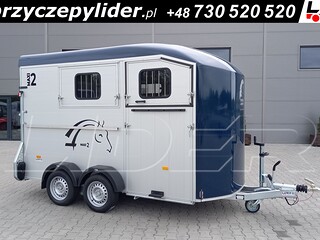 CL-70N przyczepa do przewozu 2 koni Cheval Liberte MAXI 2, Duomax, podłoga aluminiowa, ściany aluminiowe, siodlarnia stała, DMC 