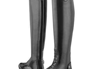 oficerki Steeds Brasilia, r. 40 R/Short dł. wkładki ( 27 cm), czarne, skórzane, na zamek, NOWE(1)