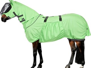 derka Thermo Master Dahna, r. 135 cm, zielona, przeciw owadom, egzemowa, UV 50+, z kapturem, jak nowa