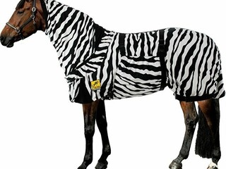 derka Felix Buhler Zebra, r. 125 cm, przeciw owadom, egzemowa, z kapturem, BEZ KLAPY, jak nowa