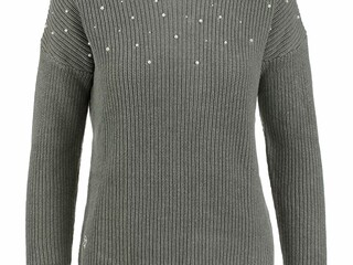sweter Felix Buhler Clara, r. S , zielony , z perełkami , bdb