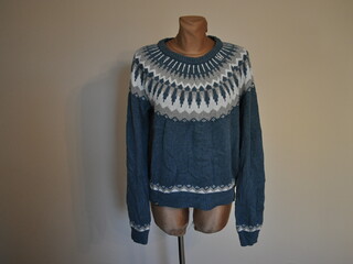 sweter Fengur Tryggur, niebieski, r. XS, używany