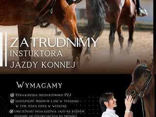 Zatrudnimy Instruktora Jazdy Konnej