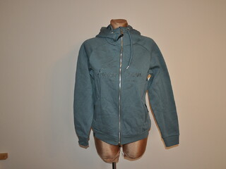 bluza Felix Büchler, petrol, r. M , na zamek, z kapturem, bdb