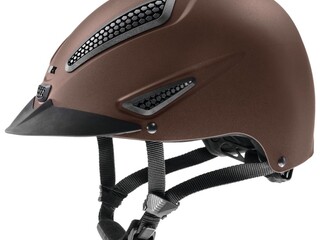 !OKAZJA! Kask jeździecki Perfexxion brązowy z kryształkami Swarovskiego, NOWA CENA!