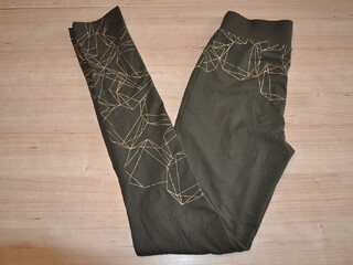 legginsy do woltyżerki- Steeds Diamonds, termoaktywne, r. S, zielne, używane