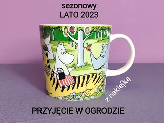 Muminki KUBEK Moomin Arabia Finland - sezon LATO 2023 Przyjęcie w ogrodzie