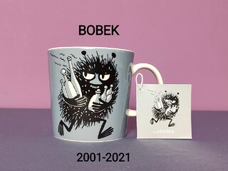 Muminki KUBEK Moomin Arabia Finland - BOBEK 2001 - 2021 z naklejką