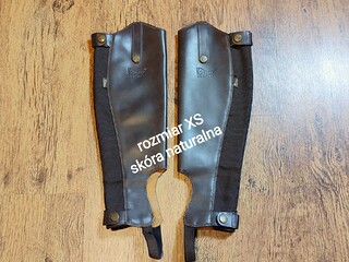 Czapsy oficerkowe z gumami Equi Comfort - rozm. XS, skóra ciemny brąz
