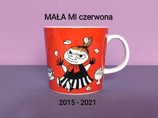 MUMINKI kubek Moomin Arabia Finland - z naklejką - MAŁA MI czerwona