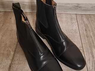 sztyblety Steeds, skórzane, r. 39, na zamek, czarne, nowe