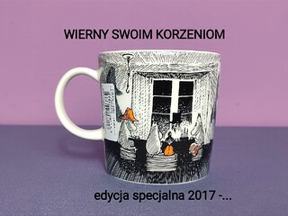 MUMINKI kubek Moomin Arabia Finland - specjalny WIERNY SWOIM KORZENIOM
