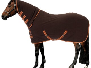 derka Showmaster, polarowa, z kapturem, r. 145 cm, czekoladowa, NOWA