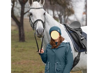 płaszcz STEEDS Stella II , r. L , morski, ocieplany, wodoodporny, damski , bdb z wadą