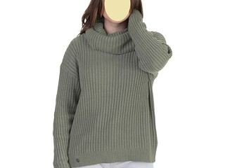 sweter z golfem Felix Bühler Lilah, r. M , zieleń, damski, używany