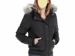 kurtka Felix Bühler Rachel, r. XS, czarna , z kapturem, bdb z wadą ( 5)