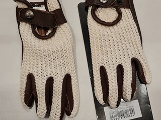 Rękawiczki brązowo- kremowe firmy Horze